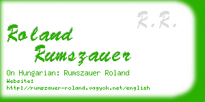 roland rumszauer business card